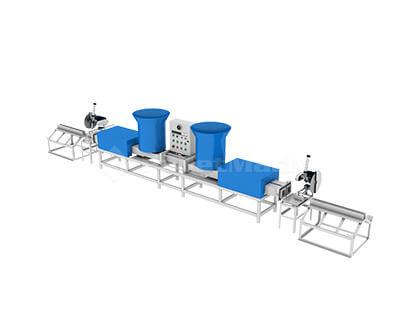 double head wood pallet block machine