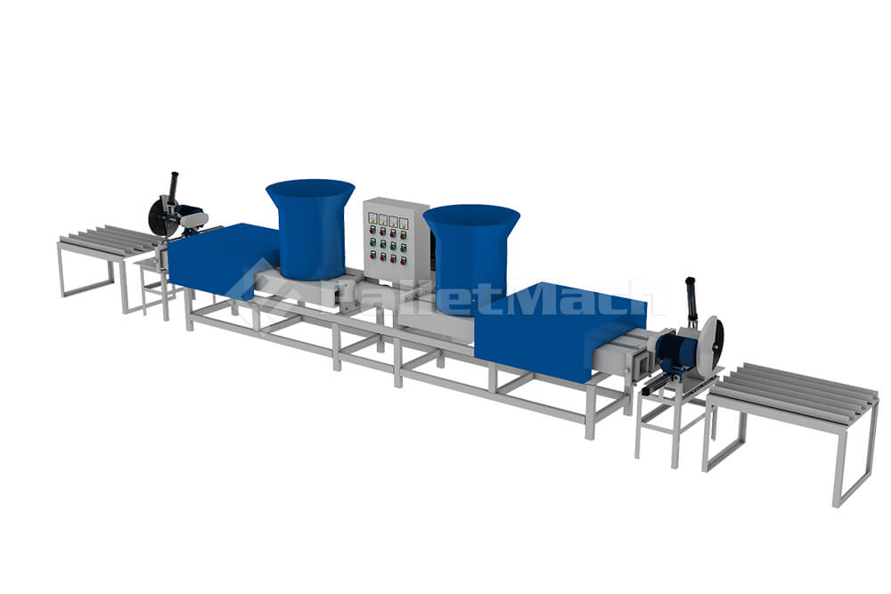 three heads pallet block machine