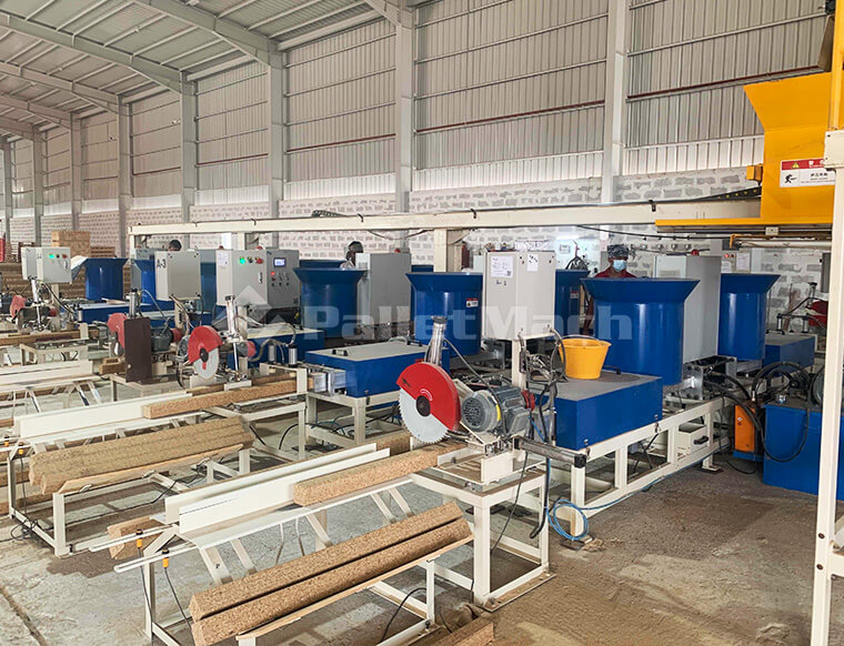 pressed pallet blocks production solution